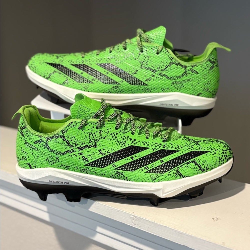 Adidas Adizero Baseball Cleats Electric 2 Green Mamba JR7821 Men's Size 13 NEW